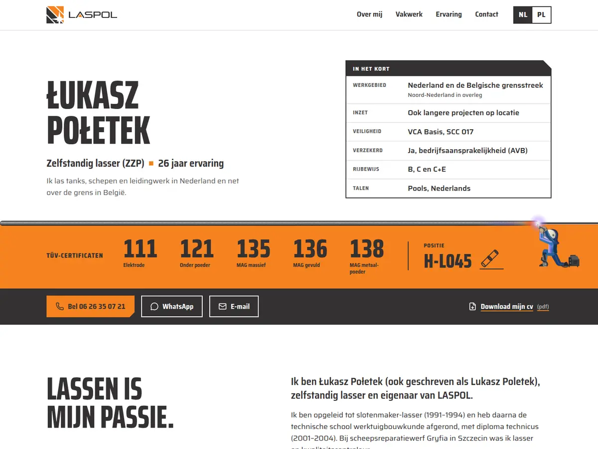 Homepage of lukaszpoletek.com